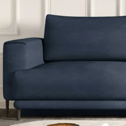 Wohnen Betten|Sofas<Dreisitzer Bettcouch in Dunkelblau Stoff - Boston