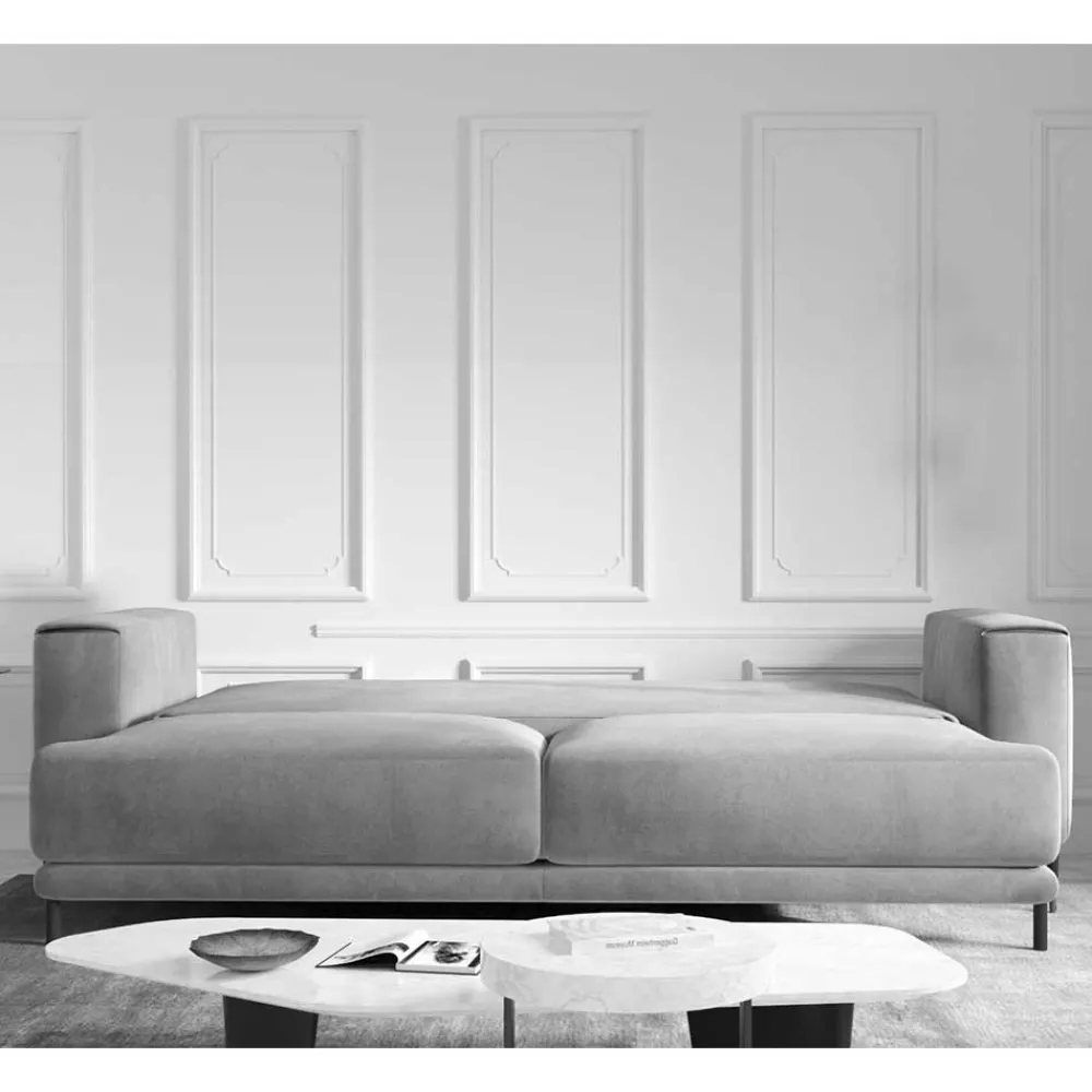 Wohnen Betten|Sofas<Dreisitzer Bettcouch in Dunkelblau Stoff - Boston