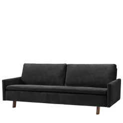 Wohnen Sofas<Dreisitzer Bettcouch in Schwarz mit Eiche - Bornholma