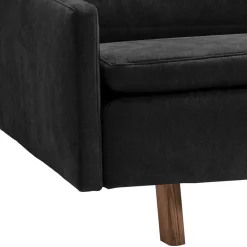 Wohnen Sofas<Dreisitzer Bettcouch in Schwarz mit Eiche - Bornholma