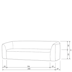 Wohnen Sofas<Dreisitzer Couch aus Chenille in Beige - Chake