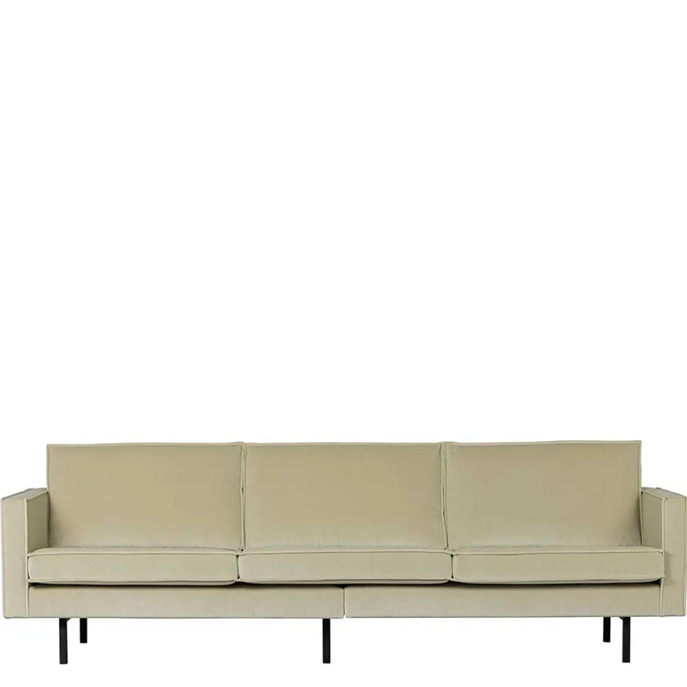 Wohnen Sofas<Dreisitzer Couch in Graugrün Samtbezug - Vontada