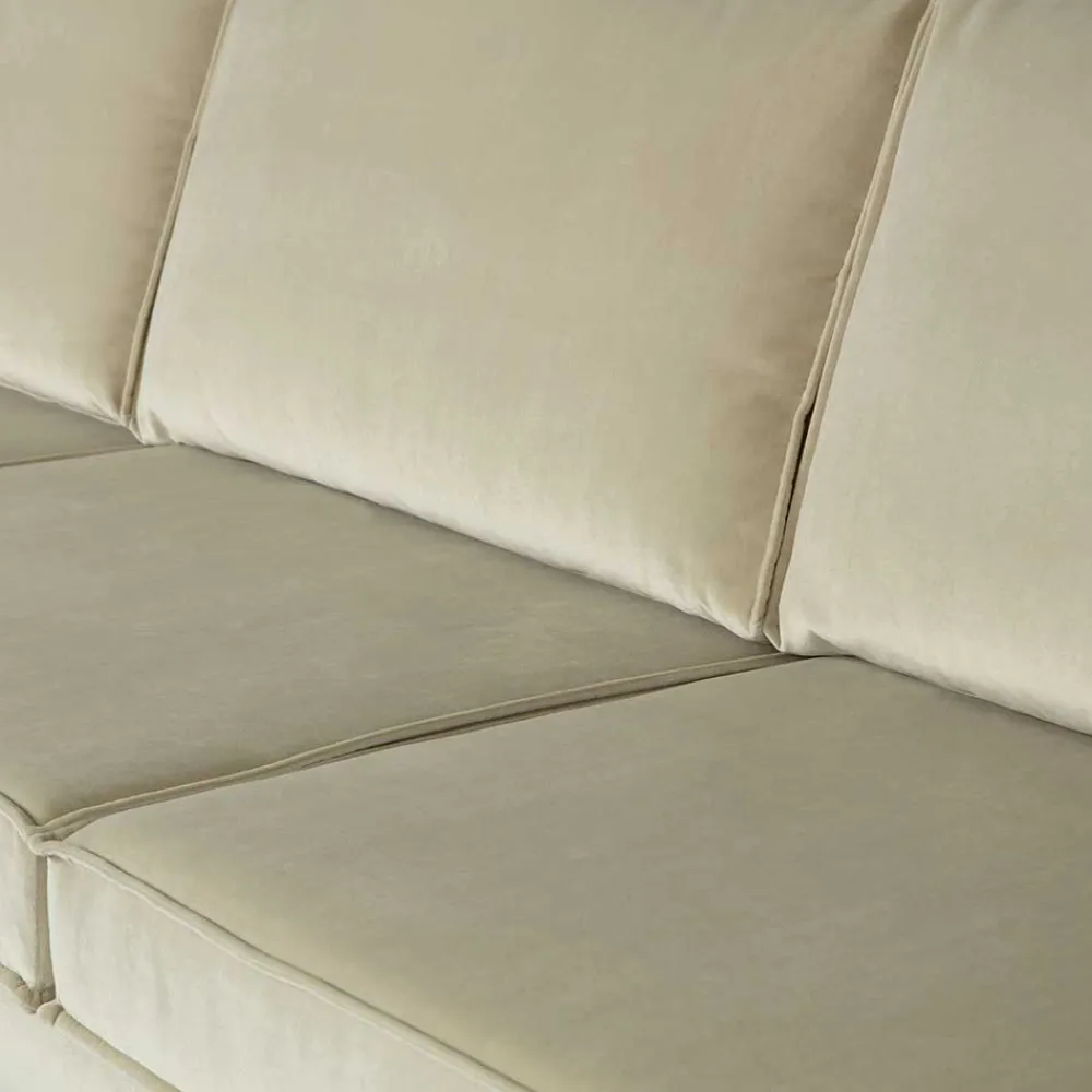 Wohnen Sofas<Dreisitzer Couch in Graugrün Samtbezug - Vontada