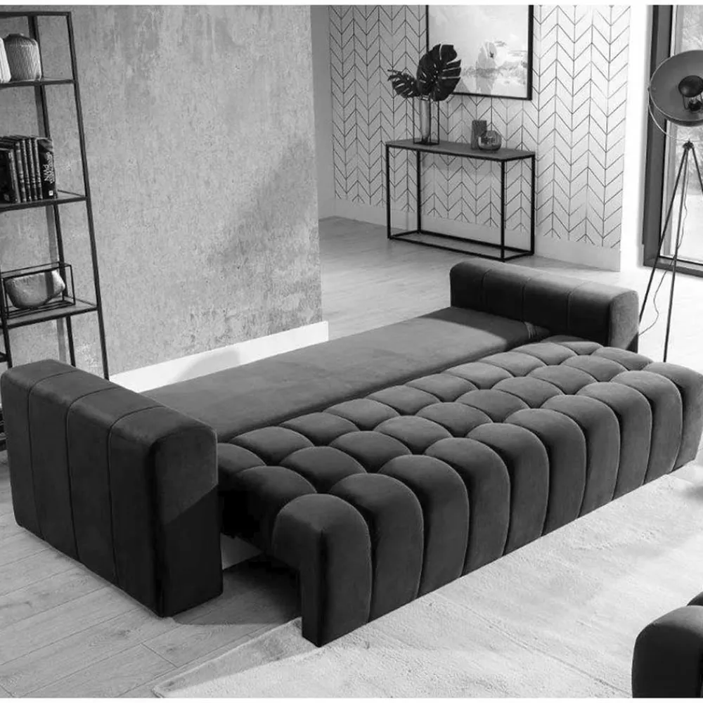 Wohnen Betten|Sofas<Dreisitzer Couch mit Bettfunktion und Stauraum - Snella