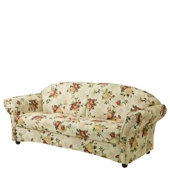 Wohnen Sofas<Dreisitzer Couch mit Rosen Stoffbezug - Bracas