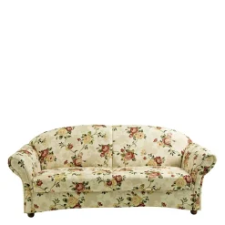 Wohnen Sofas<Dreisitzer Couch mit Rosen Stoffbezug - Bracas