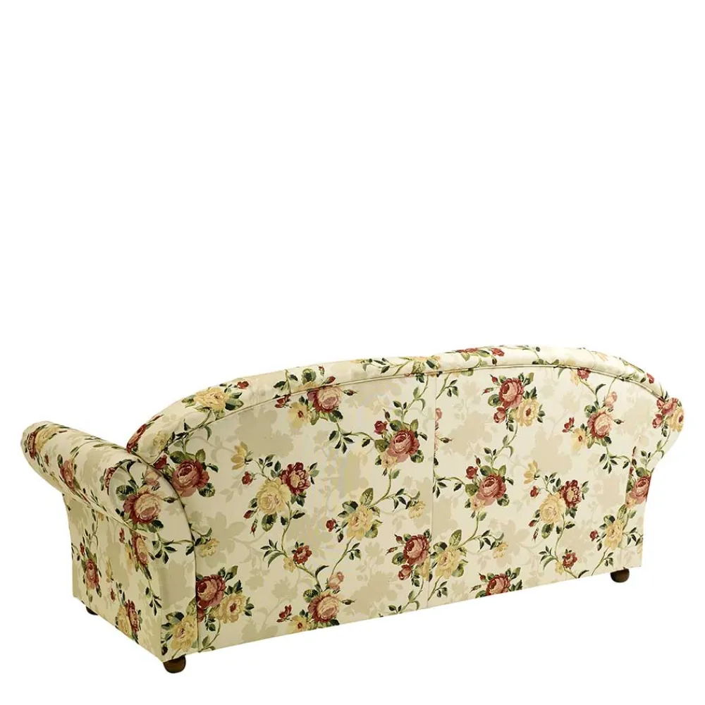 Wohnen Sofas<Dreisitzer Couch mit Rosen Stoffbezug - Bracas