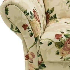 Wohnen Sofas<Dreisitzer Couch mit Rosen Stoffbezug - Bracas