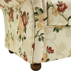 Wohnen Sofas<Dreisitzer Couch mit Rosen Stoffbezug - Bracas