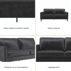 Wohnen Sofas<Dreisitzer Couch mit Taschenfederkern - Mailown