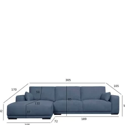Wohnen Sofas<Dreisitzer Ecksofa mit Taschenfederkern - Latenda