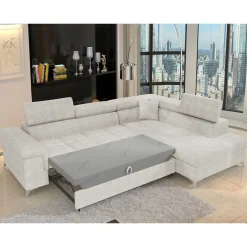 Wohnen Sofas<Dreisitzer Funktionscouch in Cremeweiß - Cryptos