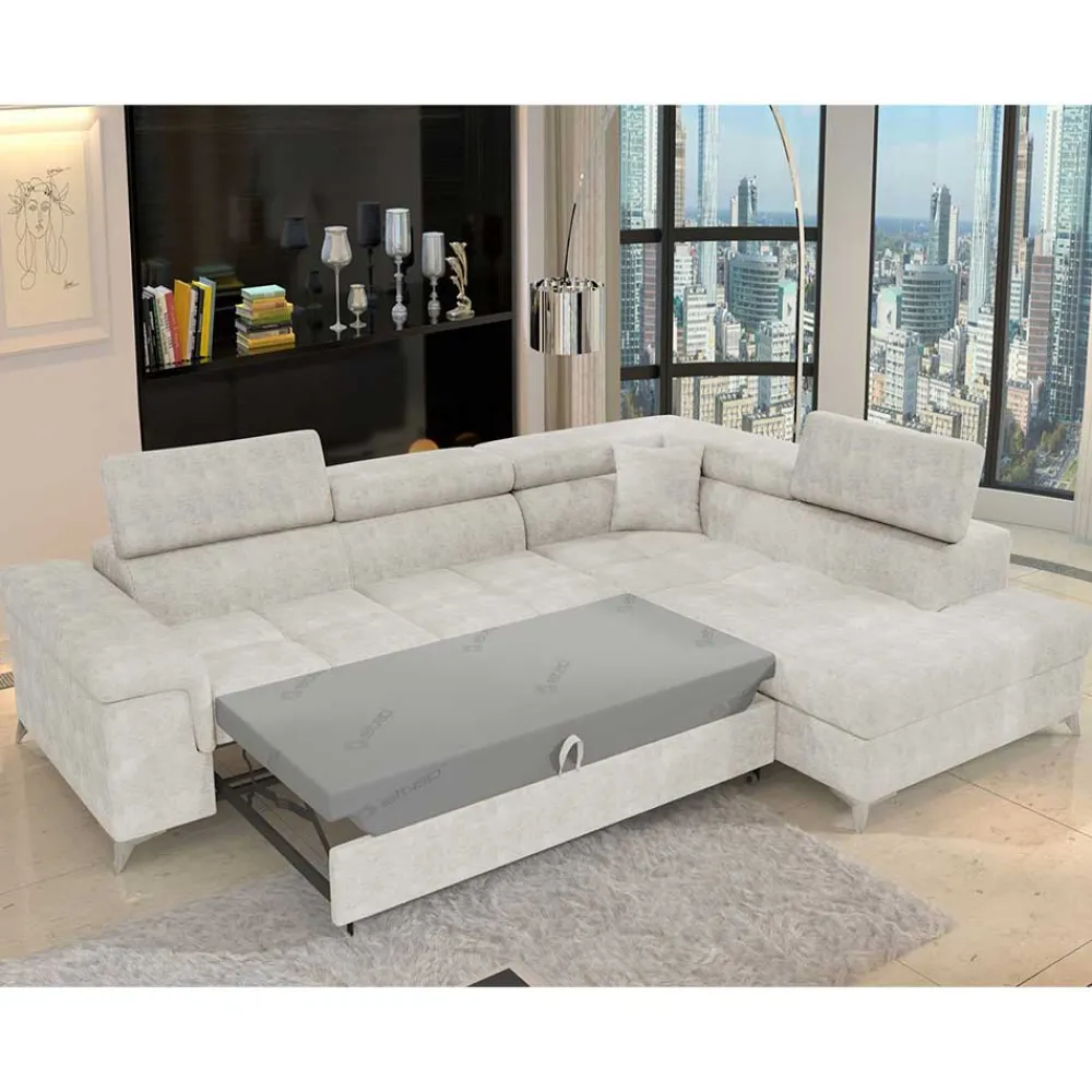 Wohnen Sofas<Dreisitzer Funktionscouch in Cremeweiß - Cryptos