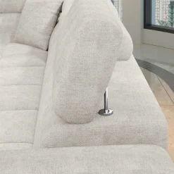 Wohnen Sofas<Dreisitzer Funktionscouch in Cremeweiß - Cryptos