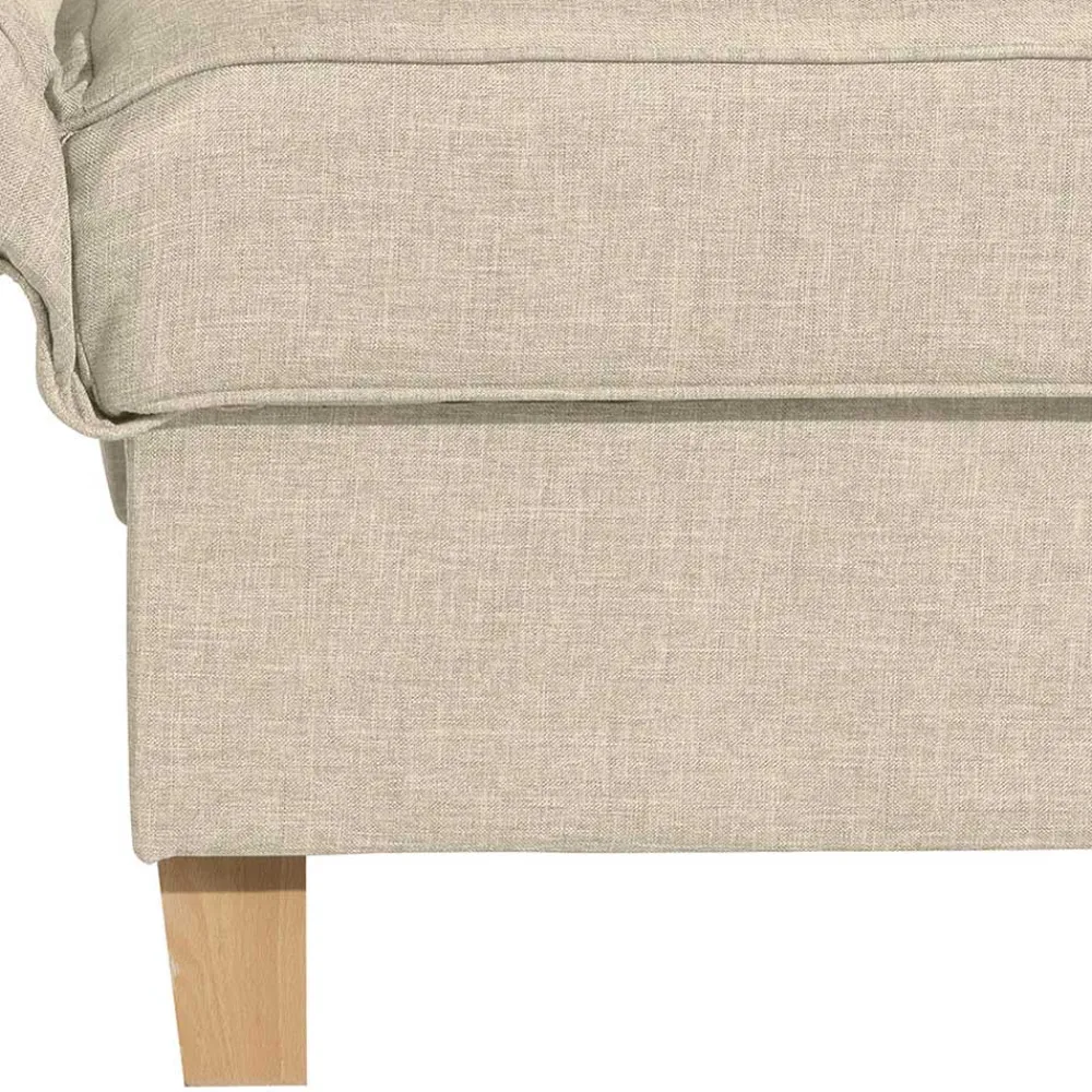 Wohnen Sofas<Dreisitzer Polsterliege in Beige mit Buche - Salverna