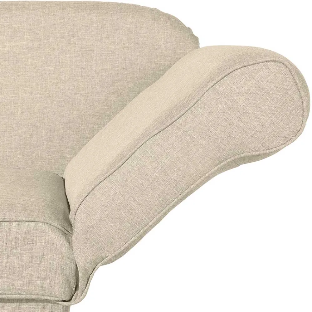 Wohnen Sofas<Dreisitzer Polsterliege in Beige mit Buche - Salverna