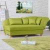 Wohnen Sofas<Dreisitzer Polsterliege in Gelbgrün mit Buche - Blace