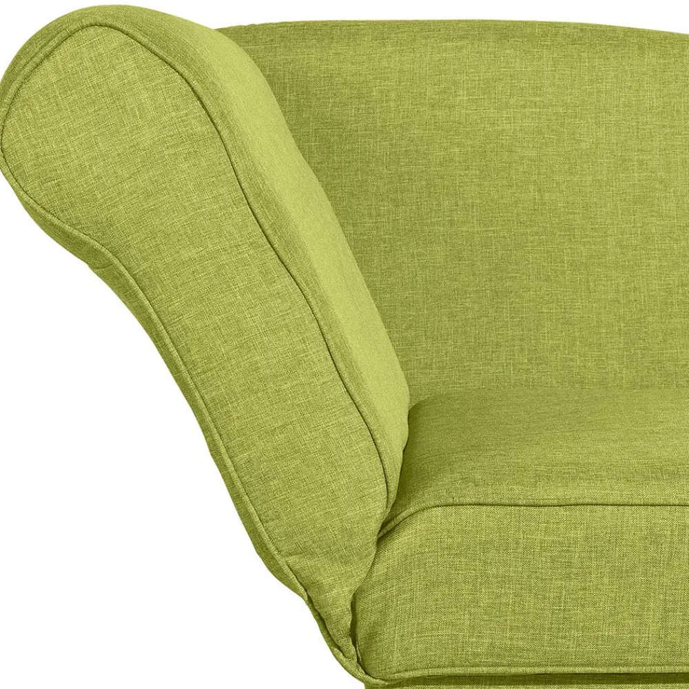 Wohnen Sofas<Dreisitzer Polsterliege in Gelbgrün mit Buche - Blace