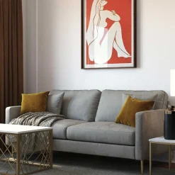 Wohnen Sofas<Dreisitzer Samtcouch in Grau - Hillion