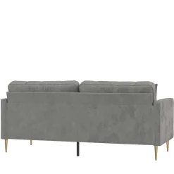Wohnen Sofas<Dreisitzer Samtcouch in Grau - Hillion