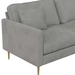 Wohnen Sofas<Dreisitzer Samtcouch in Grau - Hillion