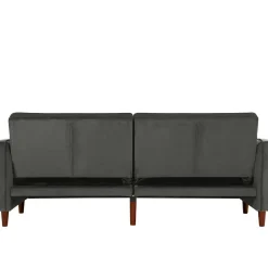 Wohnen Betten|Sofas<Dreisitzer Schlafcouch in Grau Samt - Lessia