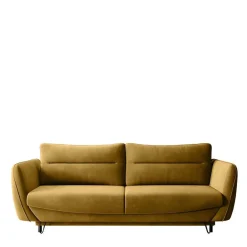 Wohnen Sofas<Dreisitzer Schlafcouch in Senfgelb Samt - Ombragon