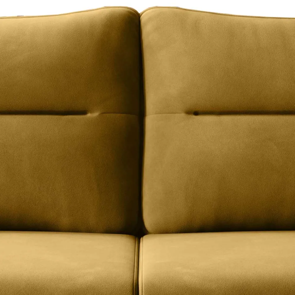 Wohnen Sofas<Dreisitzer Schlafcouch in Senfgelb Samt - Ombragon