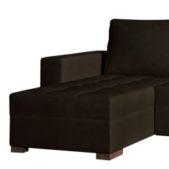 Wohnen Sofas<Dreisitzer Schlafcouch in Dunkelbraun Stoff - Fabrizio