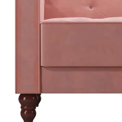Wohnen Betten|Sofas<Dreisitzer Schlafcouch in Rosa Samtbezug - Norteba