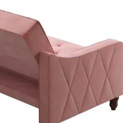 Wohnen Betten|Sofas<Dreisitzer Schlafcouch in Rosa Samtbezug - Norteba