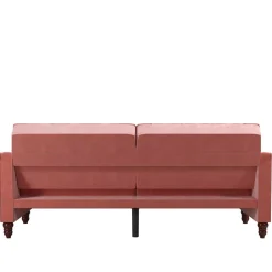 Wohnen Betten|Sofas<Dreisitzer Schlafcouch in Rosa Samtbezug - Norteba