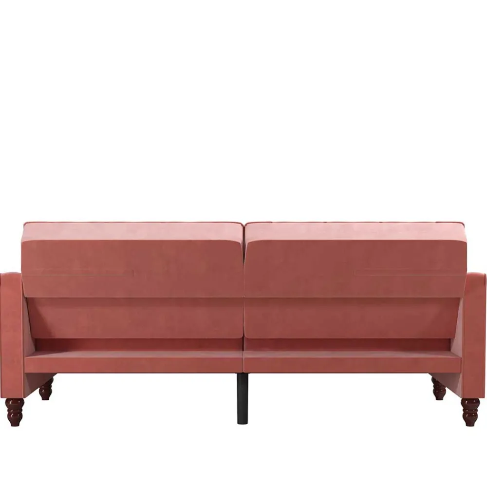 Wohnen Betten|Sofas<Dreisitzer Schlafcouch in Rosa Samtbezug - Norteba