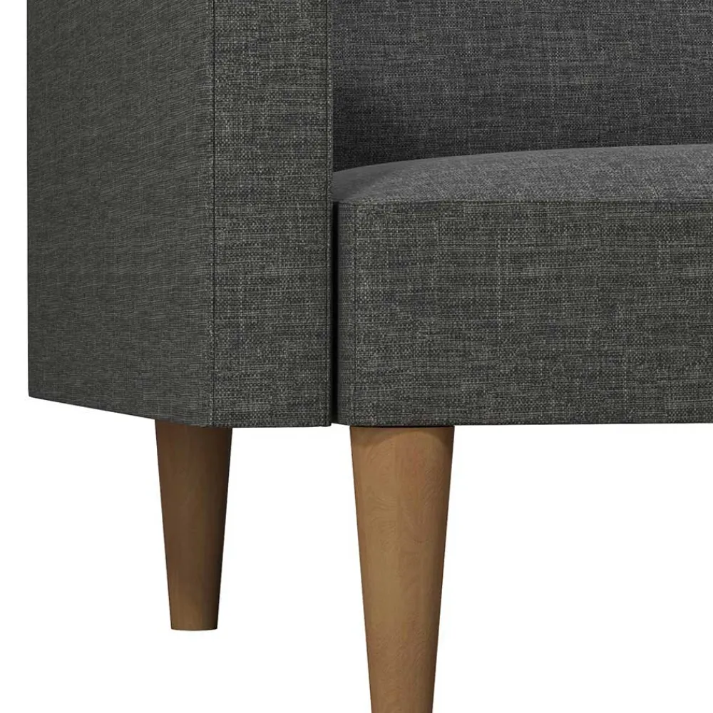 Wohnen Betten|Sofas<Dreisitzer Schlafsofa in Grau und Holz Natur - Maragas