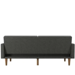 Wohnen Betten|Sofas<Dreisitzer Schlafsofa in Grau und Holz Natur - Maragas