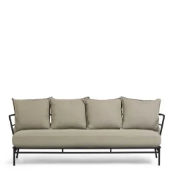Wohnen Sofas<Dreisitzer Sofa mit Stahlgestell Schwarz - Emjan