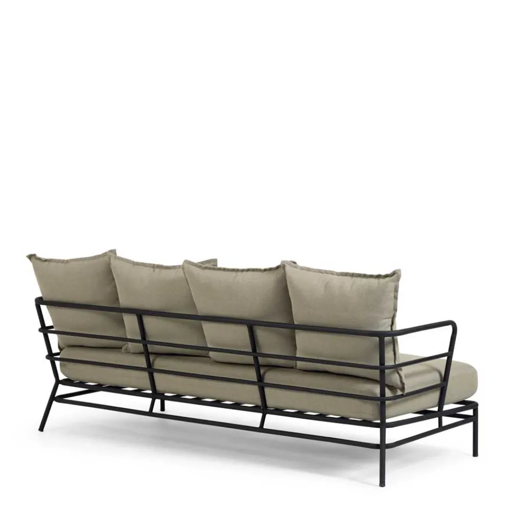 Wohnen Sofas<Dreisitzer Sofa mit Stahlgestell Schwarz - Emjan