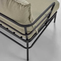 Wohnen Sofas<Dreisitzer Sofa mit Stahlgestell Schwarz - Emjan
