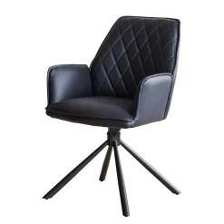 Wohnen Stühle<Dunkelblaue Drehstühle für Esstisch - Viraneos (2er Set)