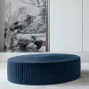 Wohnen Hocker<Dunkelblauer Polsterhocker mit 27 cm Höhe - Stem