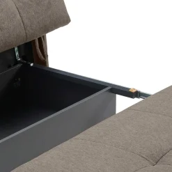 Wohnen Sofas<Dunkelbraune Faltcouch mit Bettkasten - Cornello