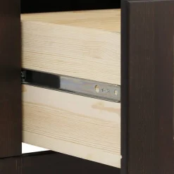 Wohnen Kommoden<Dunkelbraune Kommode mit fünf Schubladen - Sikulav