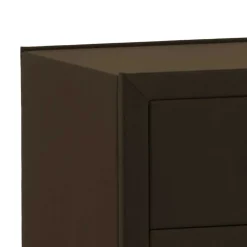 Wohnen Kommoden<Dunkelbraune Nachtkommode Mono mit Kunstleder 54 cm hoch