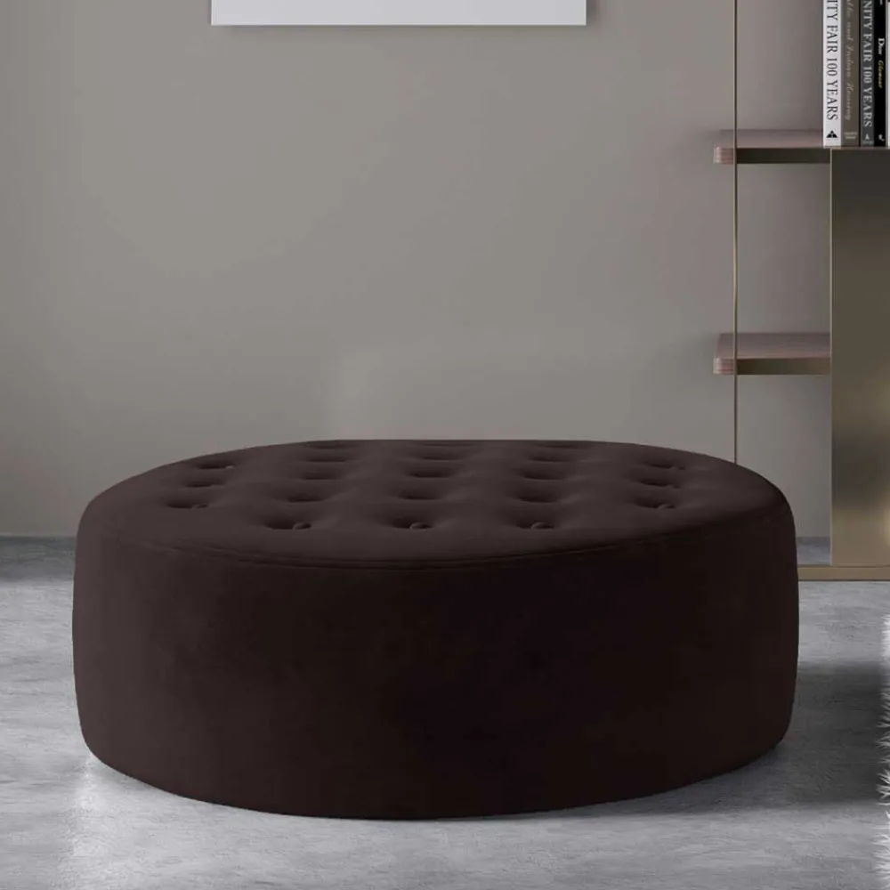 Wohnen Hocker<Dunkelbrauner Sitzhocker mit 28 cm Höhe - Anroca