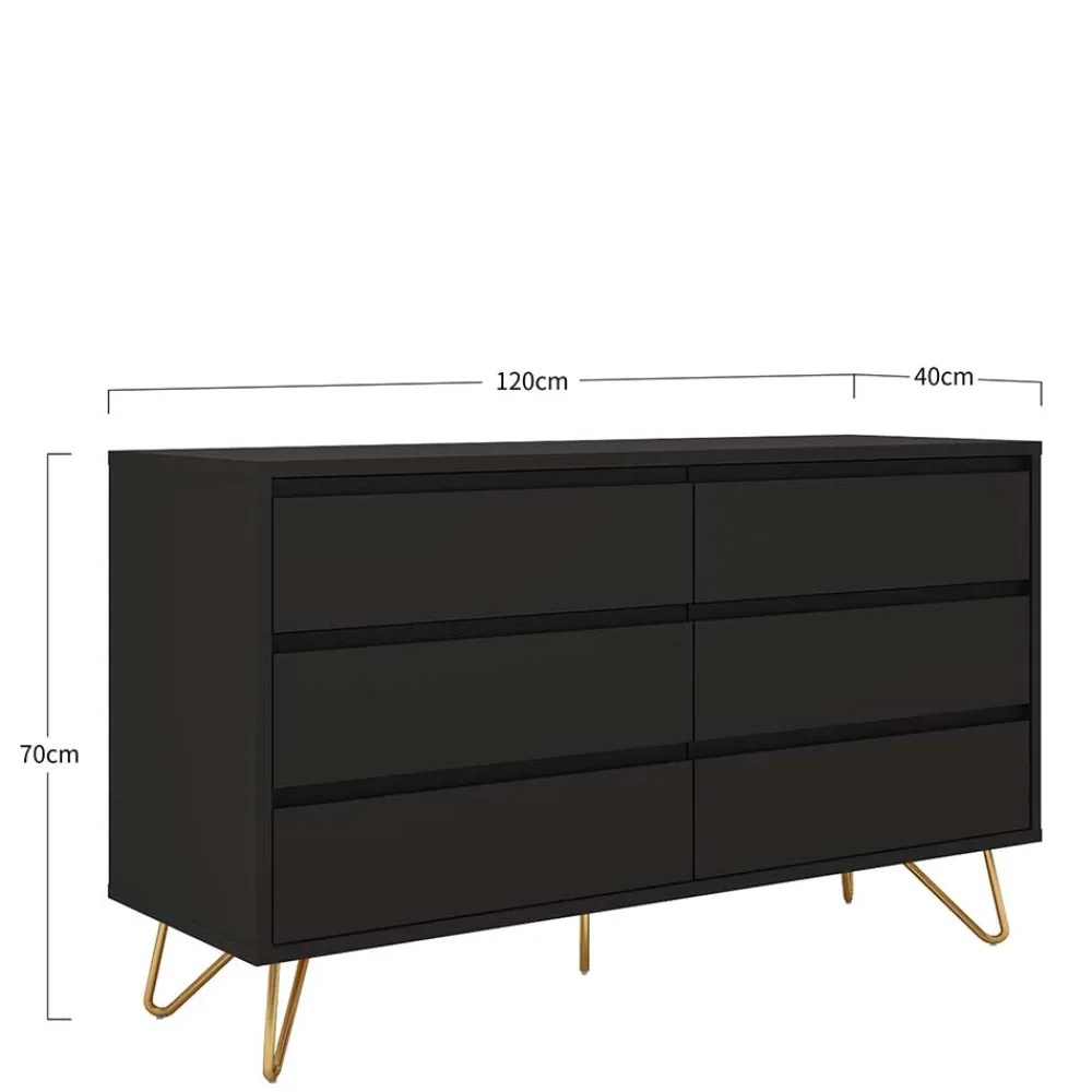 Wohnen Sideboards<Dunkelgraue Kommode im Skandinavischen Stil - Palium