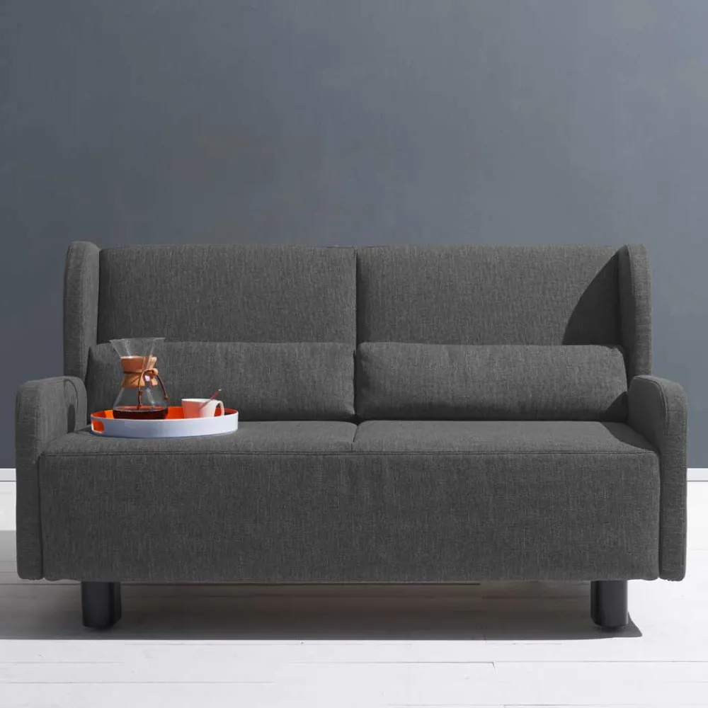 Wohnen Sofas<Dunkelgraue Schlafcouch als Längsschläfer - Osicria