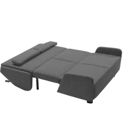 Wohnen Sofas<Dunkelgraue Schlafcouch als Längsschläfer - Osicria