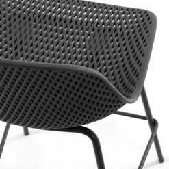 Wohnen Hocker<Dunkelgraue Tresenstühle mit Sitzschale - Malka (4er Set)