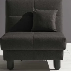 Wohnen Sofas<Dunkelgrauer Flachgewebe Sessel mit Schlaffunktion - Emli