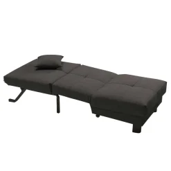 Wohnen Sofas<Dunkelgrauer Flachgewebe Sessel mit Schlaffunktion - Emli